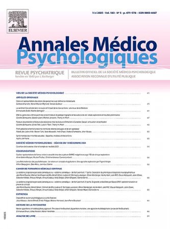 ANNALES MEDICO PSYCHOLOGIQUES